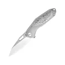Oknife Freeze 5L Pocket Knife 2.63" Drop Point Bohler M390 Satin Blade Titanium Handle Gray - Oknife