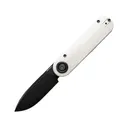 Vosteed Corgi-V Pocket Knife 2.95"  Drop Point Bohler N690 Black Blade G-10 Handle White - Vosteed