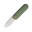 Vosteed Corgi-V Pocket Knife 2.38"  Drop Point Sandvik 14C28N Stonewashed Blade Aluminum Handle Green - Vosteed