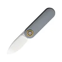 Vosteed Corgi-V Pocket Knife 2.38"  Drop Point Sandvik 14C28N Satin Blade Aluminum Handle Gray - Vosteed