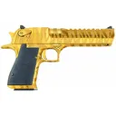 Magnum Research Desert Eagle Mark XIX 44 Remington Magnum Pistol 6" Barrel 8+1 Round Gold Tiger Stripe Slide Black Grip Gold Tiger Stripe Frame - Magnum Research