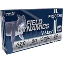 Fiocchi Field Dynamics 222 Remington Ammo 50 Grain Hornady V-Max Polymer Tip Case of 200 (10 Boxes of 20) - Fiocchi Ammo