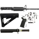 AR-STONER AR-15 Enhanced Build Kit with M4 Upper Receiver Assembly 223 Remington (Wylde) 16" Barrel, Complete Lower Parts Kit with Magpul MOE Furniture Black - AR-STONER