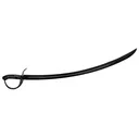 Cold Steel Thompson Saber 32" 1055 Carbon Steel Blade Cord Wrapped Ray Skin Handle Black - Cold Steel
