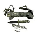 Ontario Mil-Spec ASEK Survival Knife System Tactical 5" Drop Point Carbon Steel Blade Polymer Handle Green - Ontario