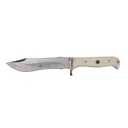 PUMA Buffalo Hunter Fixed Blade Knife 5.7" Clip Point DIN 1.4116 Polished Blade Bone Handle White - Puma