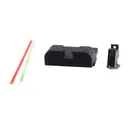 Warren Tactical Sight Set for Glock 17, 19, 22, 23, 24, 34, 35 Sevigny Competition Rear, Fiber Optic Front Steel Matte - Warren Tactical