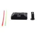 Warren Tactical Sight Set for Glock 17, 19, 22, 23, 24, 34, 35 Plain Tactical Rear, Fiber Optic Front Steel Matte - Warren Tactical