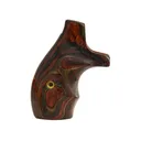 Smith & Wesson Grips with Finger Grooves S&W J-Frame Round Butt Titanium Charcoal Ruby - Smith & Wesson