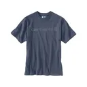 Carhartt Men's Loose Fit Heavyweight Logo Graphic Short Sleeve T Shirt Bluestone Large - Carhartt