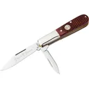 Boker Knives BLD Barlow Pocket Knife 2.68" Clip Point, Drop Point D2 Satin Blade Bone Handle Brown - Boker Knives