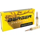 Berger Match Grade 300 Winchester Short Magnum (WSM) Ammo 185 Grain Classic Hunter Jacketed Hollow Point Box of 20 - Berger Bullets
