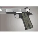 Hogue Extreme Series Magrip Kit for 1911 Government, Commander Checkered with Flat Mainspring Housing G10 G-Mascus Green - Hogue