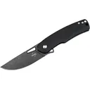 Boker Knives Nahal Pocket Knife 3.15" Drop Point D2 Stonewashed Blade Aluminum Handle Black - Boker