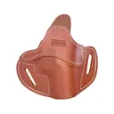 Hunter 3650 Small 2 Loop Pancake OWB Holster Right Hand S&W M&P Bodyguard 38 Special Leather Chestnut - Hunter