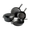 Lodge Seasoned Cast Iron 5 Piece Cooking Set - Lodge Cast Iron