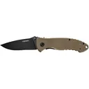 Coast DX342 Pocket Knife 3.5" Drop Point 7Cr17MoV Black Oxide Blade G-10 Handle Faded Dark Earth (FDE) - Coast