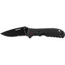 Coast RX300 Rapid Response Assisted Opening Pocket Knife 3" Partially Serrated Drop Point 7Cr13 Black Blade Nylon Handle Black - Coast