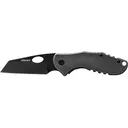 Coast Contra Pocket Knife 2.4" Wharncliffe 7Cr17MoV Black Titanium Nitride Blade Stainless Steel Handle Black - Coast
