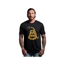 Born Primitive Men's Gadsden Flag Short Sleeve Crew Neck T Shirt Black Large - Born Primitive