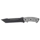 TOPS Knives Steel Eagle Fixed Blade Knife 7" Tanto Point 1095 Black Traction Blade Micarta Handle Black - TOPS Knives