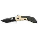 Smith & Wesson M&P M.A.G.I.C. Assisted Opening Pocket Knife 2.9" Partially Serrated Tanto Point 4034 Black Blade Aluminum Handle Black/Desert Tan - Smith & Wesson