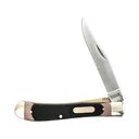 Old Timer Gunstock Trapper Pocket Knife 3.1" Clip Point 7Cr17MoV Stainless Polished Blade Polymer Handle Brown - Old Timer