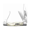 Imperial Large Stockman Folding Pocket Knife 3-Blade Clip, Sheepsfoot, and Spay Point 3Cr13 Stainless Steel Cracked Ice POM Handle - Imperial Knives