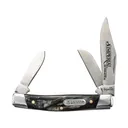 Imperial Knives Stockman Pocket Knife 2.5" Clip, Sheepfoot, and Pen 3Cr13 Satin Blade Polyoxymethylene (POM) Handle Gray Swirl - Imperial Knives