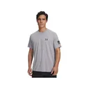 Under Armour Men's Freedom Tech Short Sleeve T Shirt Steel Light Heather/Black XL - Under Armour