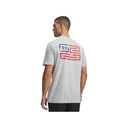 Under Armour Men's Freedom Fish Short Sleeve T Shirt Mod Gray Light Heather/Wham Blue Medium - Under Armour