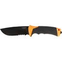 Camillus Rhinoback Fixed Blade Knife 4.53" Partially Serrated Drop Point 420 Black Blade Injection Molded Nylon Handle Black - Camillus