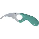 CRKT Bear Claw Fixed Blade Knife 2.38" Fully Serrated Hawkbill AUS-8 Stonewashed Blade Glass Reinforced Nylon (GRN) Handle Green - CRKT