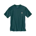 Carhartt Men's K87 Loose Fit Heavyweight Short Sleeve T Shirt Greenstone Heather Medium - Carhartt