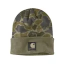 Carhartt Men's Knit Cuffed Beanie Burnt Olive Vintage Camo One Size Fits Most - Carhartt