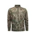 MidwayUSA Men's Grid Fleece Quarter Zip Shirt Mossy Oak Greenleaf Medium - MidwayUSA