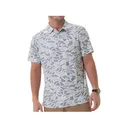 Burlebo Men's Performance Short Sleeve Polo White Camo 2XL - Burlebo
