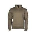 Mil-Tec Men's Tactical Quarter Zip Sweatshirt Ranger Green Medium - Mil-Tec