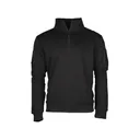 Mil-Tec Men's Tactical Quarter Zip Sweatshirt Black Medium - Mil-Tec