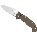Spyderco Manix 2 XL Pocket Knife 3.85" Drop Point CPM-CRUWEAR Satin Blade Micarta Handle Brown - Spyderco