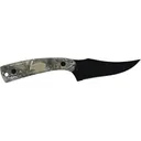 Old Timer Sharpfinger Fixed Blade Knife 3.3" Clip Point 7Cr17MoV Black Blade Delrin Handle Camo - Old Timer