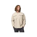 Columbia Men's Bahama II Long Sleeve Shirt Fossil Large - Columbia