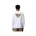 Columbia Men's PFG Solar Stream II Graphic Long Sleeve Crew Neck Shirt White Medium - Columbia
