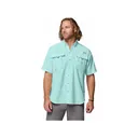 Columbia Men's Bahama II Short Sleeve Shirt Gulf Stream Medium - Columbia