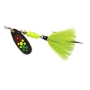 Mepps Aglia Black Fury Dressed Inline Spinner 1/3oz Chartreuse Tail Hot Firetiger Blade - Mepps