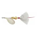 Mepps Aglia Dressed Inline Spinner 1/12oz White Tail Silver Blade - Mepps