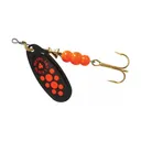 Mepps Aglia Black Fury Plain Inline Spinner Black & Fluorescent Red Dots 1/3 oz - Mepps