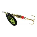 Mepps Aglia Black Fury Plain Inline Spinner Black & Chartreuse Dots 1/4 oz - Mepps