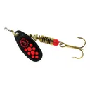 Mepps Aglia Black Fury Plain Inline Spinner Black & Fluorescent Red Dots 1/4 oz - Mepps