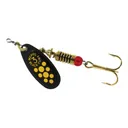 Mepps Aglia Black Fury Plain Inline Spinner Black & Yellow Dots 1/4 oz - Mepps